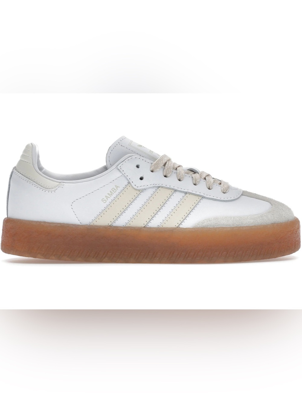 adidas Sambae Cloud White Gum Platform Sneakers, women’s size 7.5